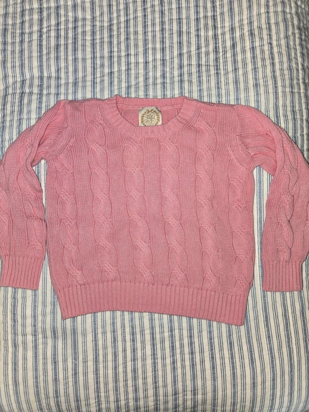 The Beaufort Bonnet Company Crawford Cable Knit Cotton Sweater Size 5